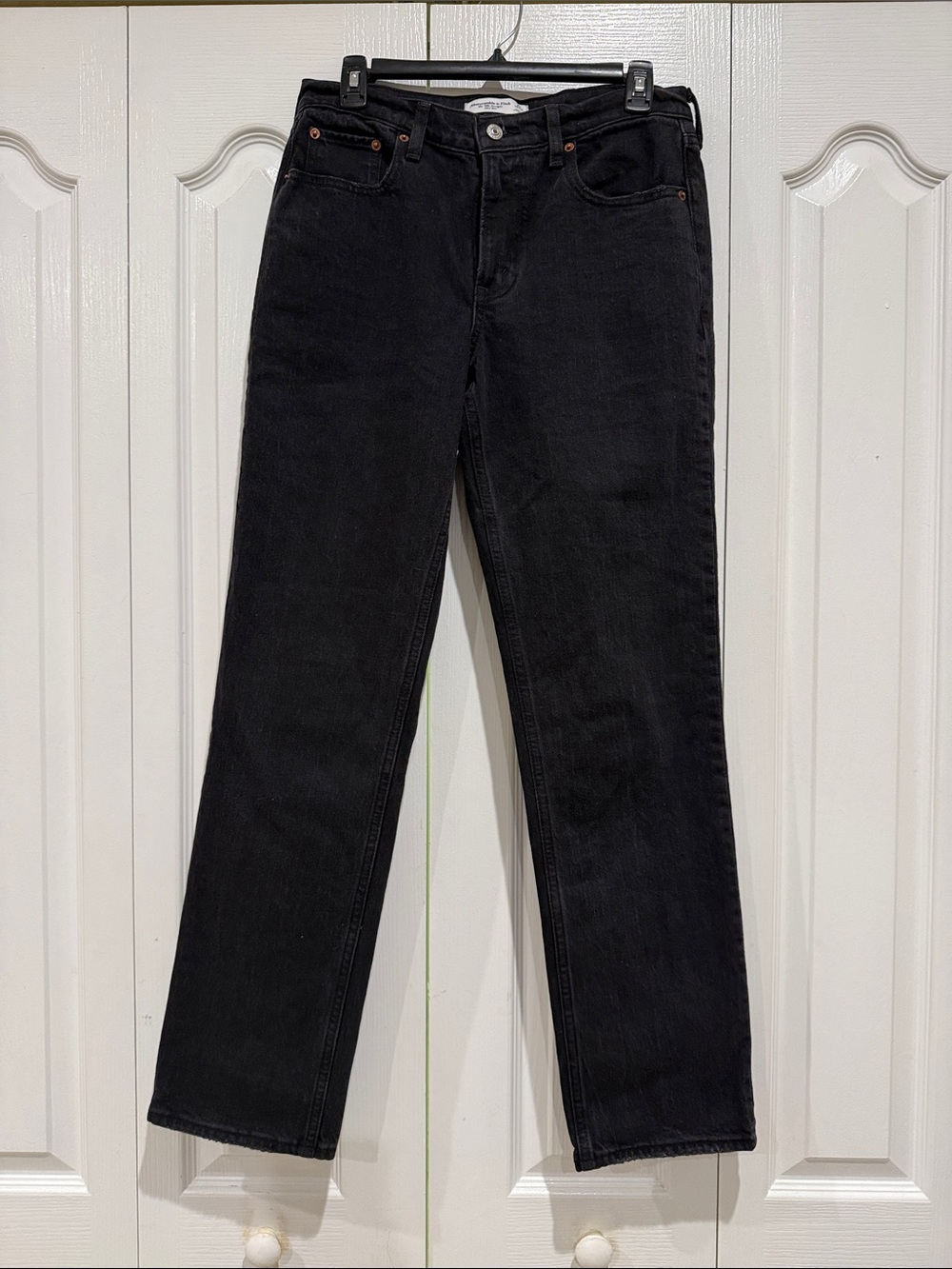 Abercrombie & Fitch Black Straight Leg Jeans